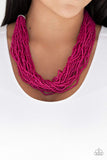 Snazzychicjewelryboutique Necklace The Show Must CONGO On! - Pink Seed Bead Necklace Paparazzi