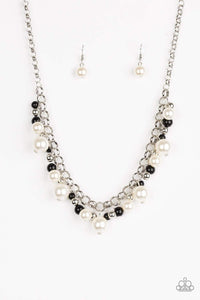 Snazzychicjewelryboutique Necklace The Upstater - Black and White Necklace Paparazzi