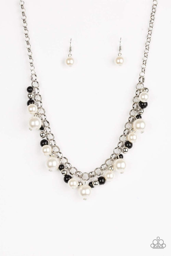 Snazzychicjewelryboutique Necklace The Upstater - Black and White Necklace Paparazzi