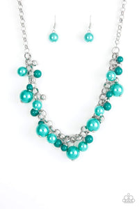 Snazzychicjewelryboutique Necklace The Upstater - Green Pearl Necklace Paparazzi