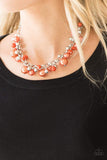 Snazzychicjewelryboutique Necklace The Upstater - Orange Pearl Necklace Paparazzi