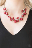 Snazzychicjewelryboutique Necklace The Upstater - Red Pearl Necklace Paparazzi