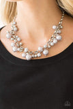 Snazzychicjewelryboutique Necklace The Upstater - Silver Pearl Necklace Paparazzi