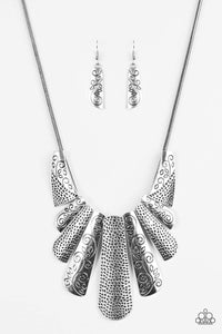 Snazzychicjewelryboutique Necklace Untamed - Silver Necklace Paparazzi