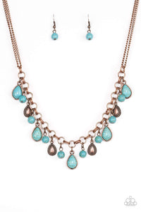 Snazzychicjewelryboutique Necklace Welcome To Bedrock - Blue Turquoise Necklace Paparazzi