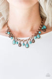 Snazzychicjewelryboutique Necklace Welcome To Bedrock - Blue Turquoise Necklace Paparazzi