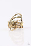 Snazzychicjewelryboutique Ring Chasing Starlight - Brass Stretchy Ring Paparazzi