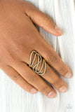 Snazzychicjewelryboutique Ring Chasing Starlight - Brass Stretchy Ring Paparazzi