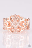 Snazzychicjewelryboutique Ring Fanciful Flower Gardens - Rose Gold Stretchy Ring Paparazzi