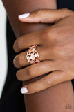 Snazzychicjewelryboutique Ring Fanciful Flower Gardens - Rose Gold Stretchy Ring Paparazzi