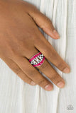 Snazzychicjewelryboutique Ring Trending Treasure - Pink Stretchy Ring Paparazzi